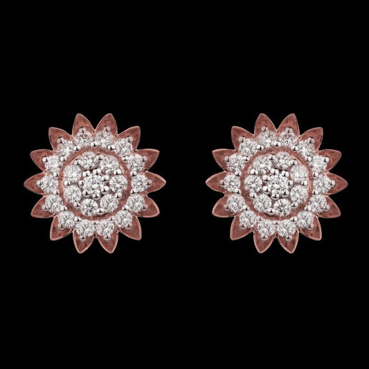 18K Rose Gold Diamond Earrings - 0.81ct VVS-VS-GH