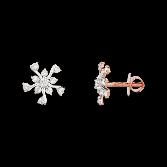 14K Rose Gold Diamond Earrings - 0.57ct VVS-VS-IJ