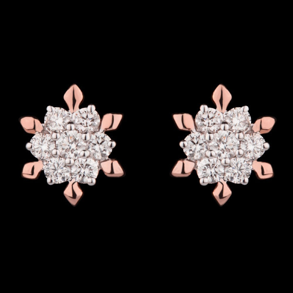 14K Rose Gold Diamond Earrings - 0.57ct VVS-VS-IJ