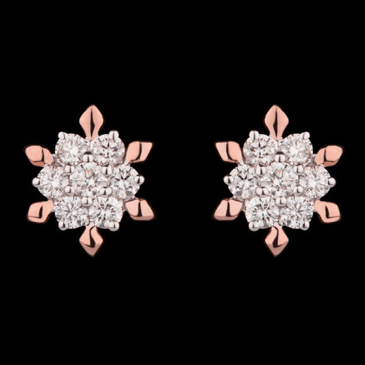 14K Rose Gold Diamond Earrings - 0.57ct VVS-VS-IJ