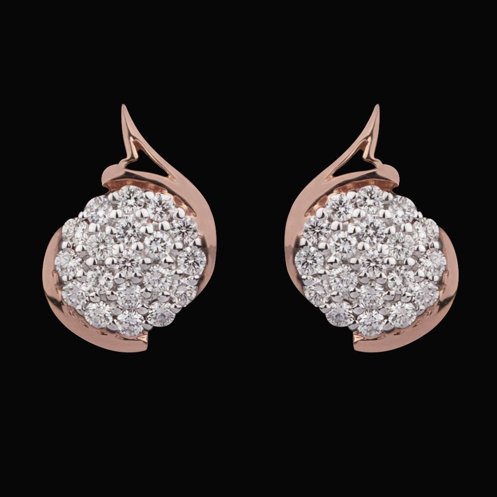 14K Rose Gold Diamond Earrings - 0.34ct VS-GH