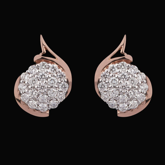 14K Rose Gold Diamond Earrings - 0.34ct VS-GH