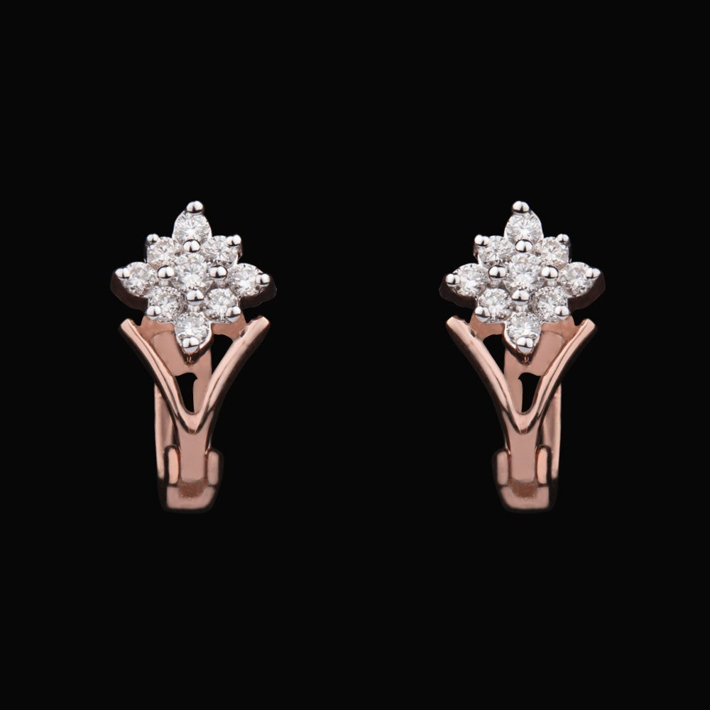 14K Rose Gold Diamond Earrings - 0.26ct VVS-VS-HI