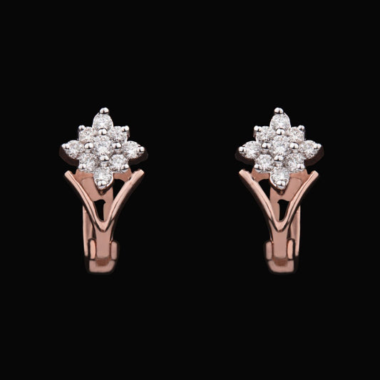 14K Rose Gold Diamond Earrings - 0.26ct VVS-VS-HI