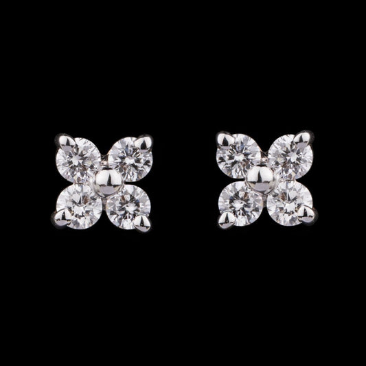 18K Rose Gold Diamond Earrings - 0.26ct VS-SI-GH