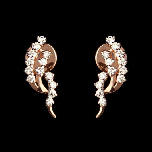 18K Rose Gold Diamond Earrings - 0.46ct VVS-VS-EF