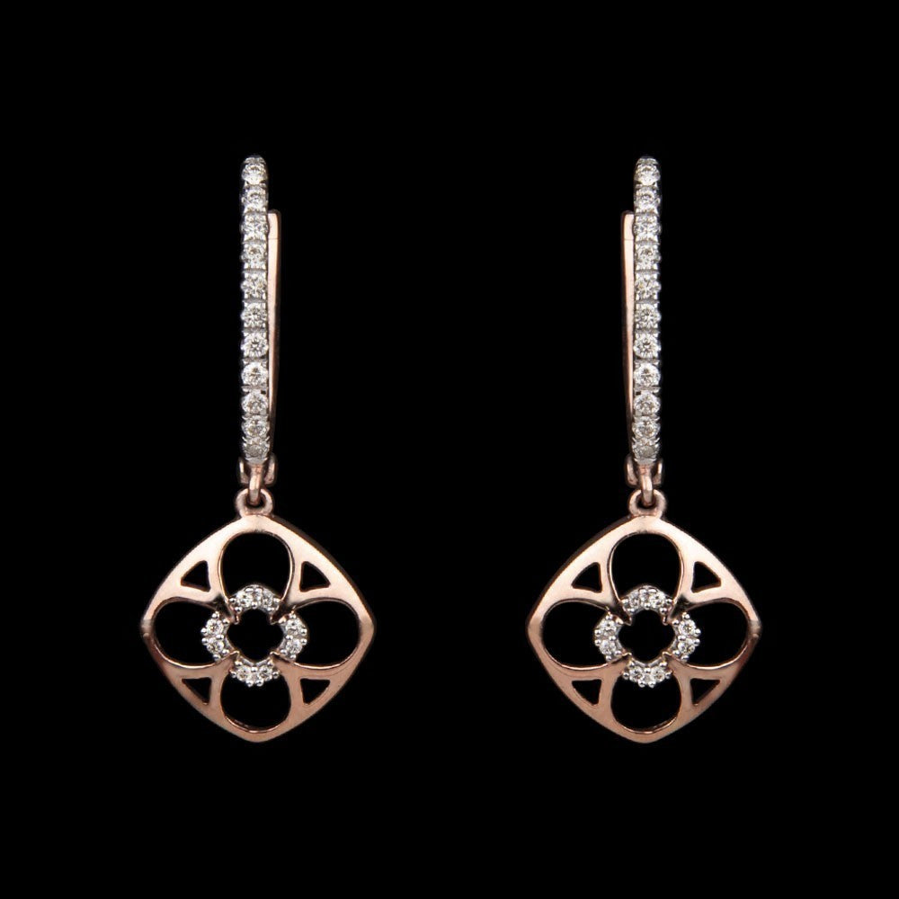 14K Rose Gold Diamond Earrings - 0.29ct SI-IJ