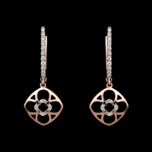 14K Rose Gold Diamond Earrings - 0.29ct SI-IJ