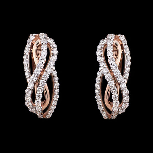 14K Rose Gold Diamond Earrings - 0.53ct SI-GH