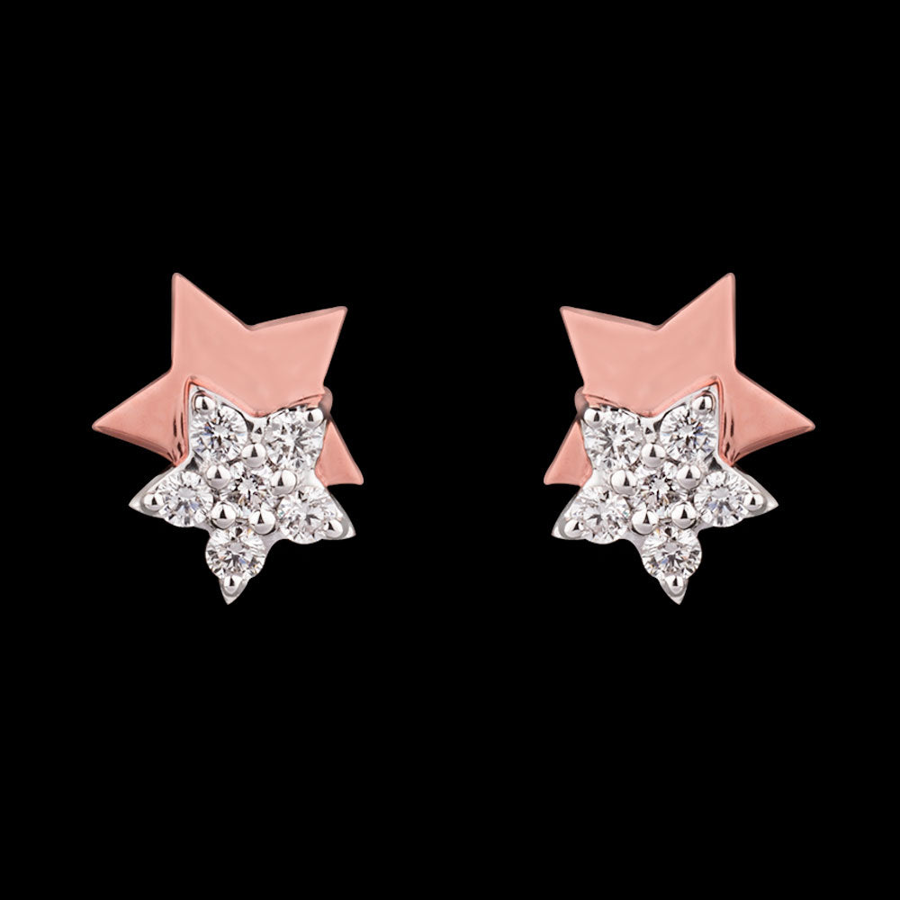 14K Rose Gold Diamond Earrings - 0.26ct VS-GH