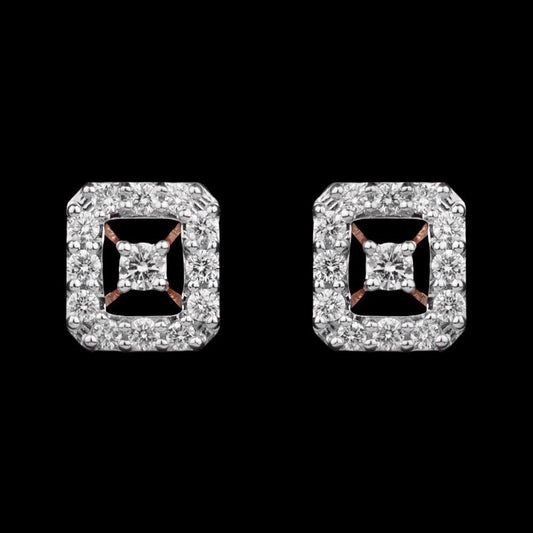 14K Rose Gold Diamond Earrings - 0.32ct VVS-VS-HI