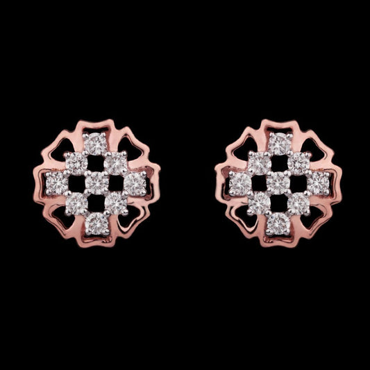14K Rose Gold Diamond Earrings - 0.26ct VS-HI