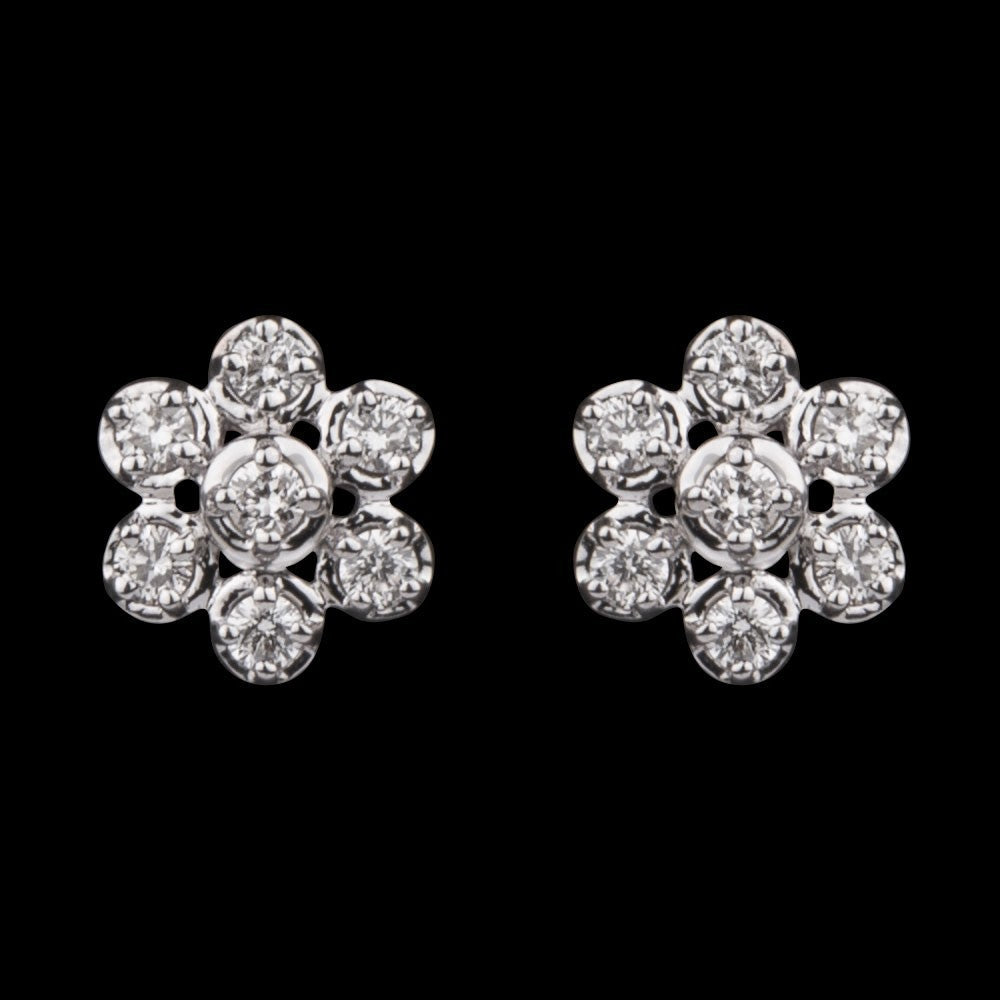 14K Rose Gold Diamond Earrings - 0.16ct VS-HI
