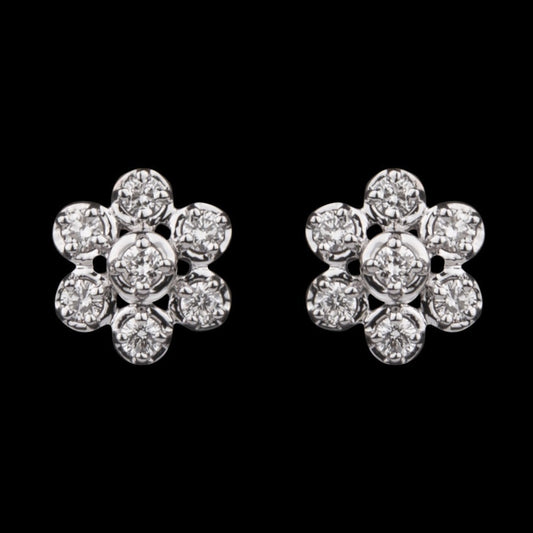 14K Rose Gold Diamond Earrings - 0.16ct VS-HI