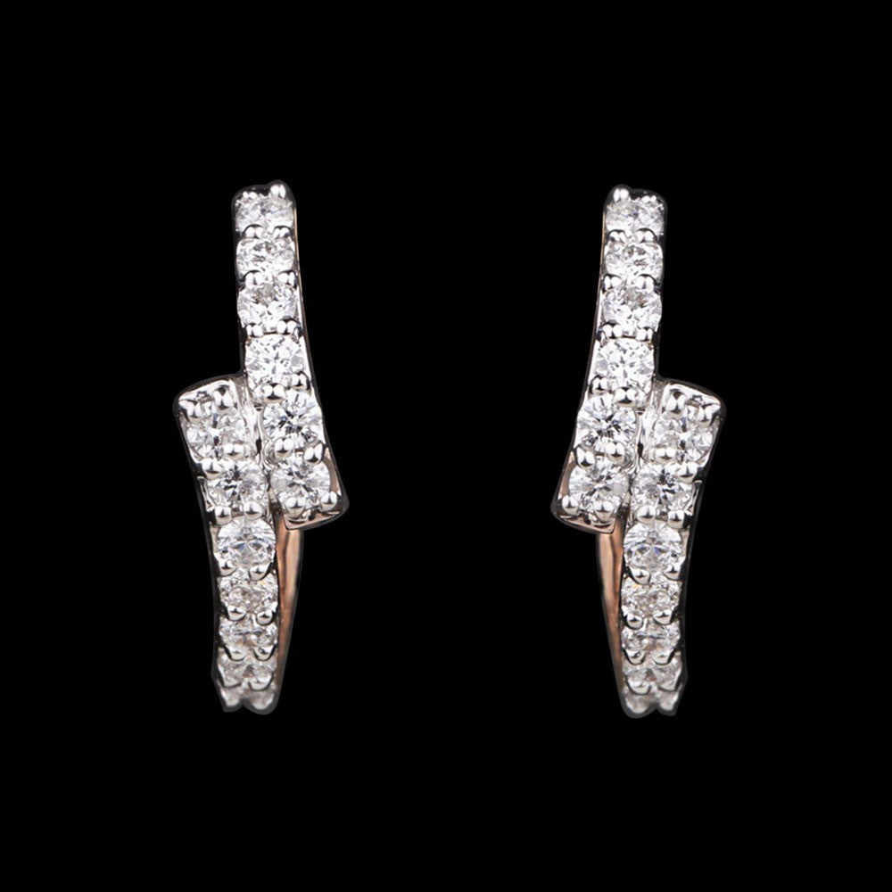 14K Rose Gold Diamond Earrings - 0.3ct VVS-VS-HI