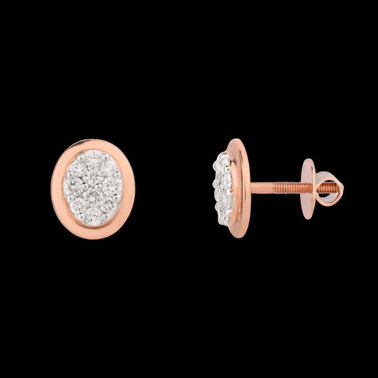 14K Rose Gold Diamond Earrings - 0.38ct VVS-VS-GH