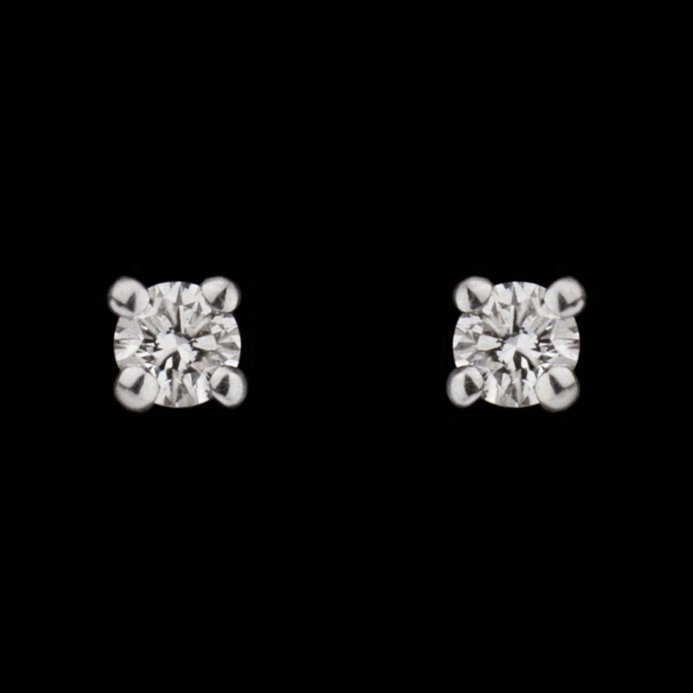 14K Rose Gold Diamond Earrings - 0.1ct VVS-VS-HI