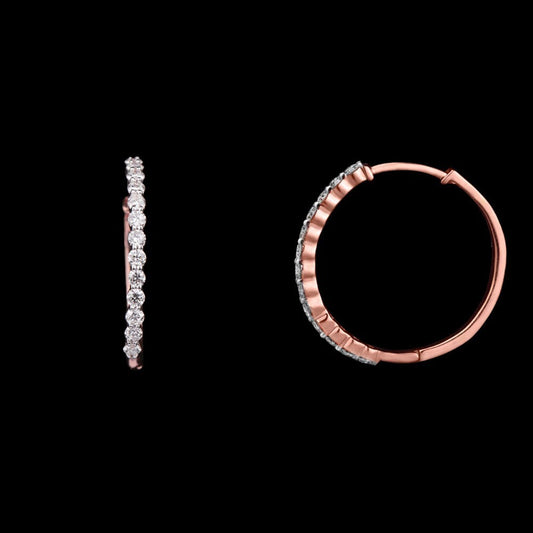 14K Rose Gold Diamond Earrings - 0.47ct VVS-VS-HI