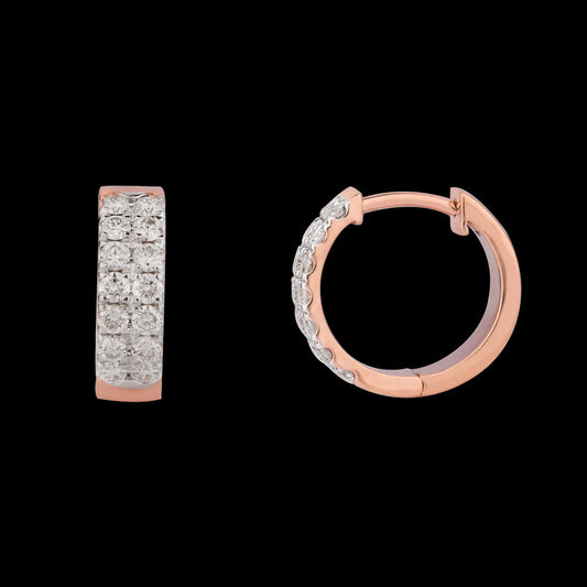 18K Rose Gold Diamond Earrings - 0.564ct VVS-VS-GH
