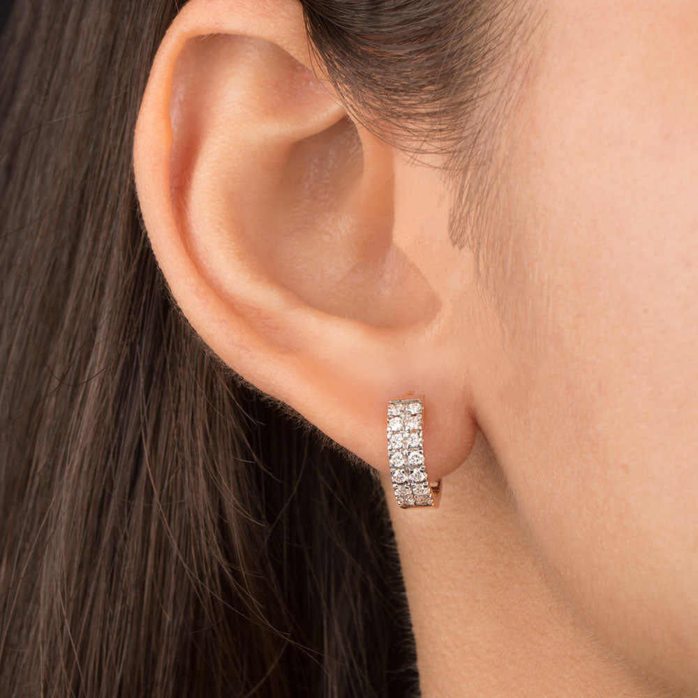 18K Rose Gold Diamond Earrings - 0.564ct VVS-VS-GH