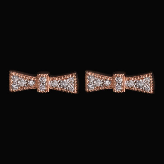 18K Rose Gold Diamond Earrings - 0.11ct SI2-I1-GH