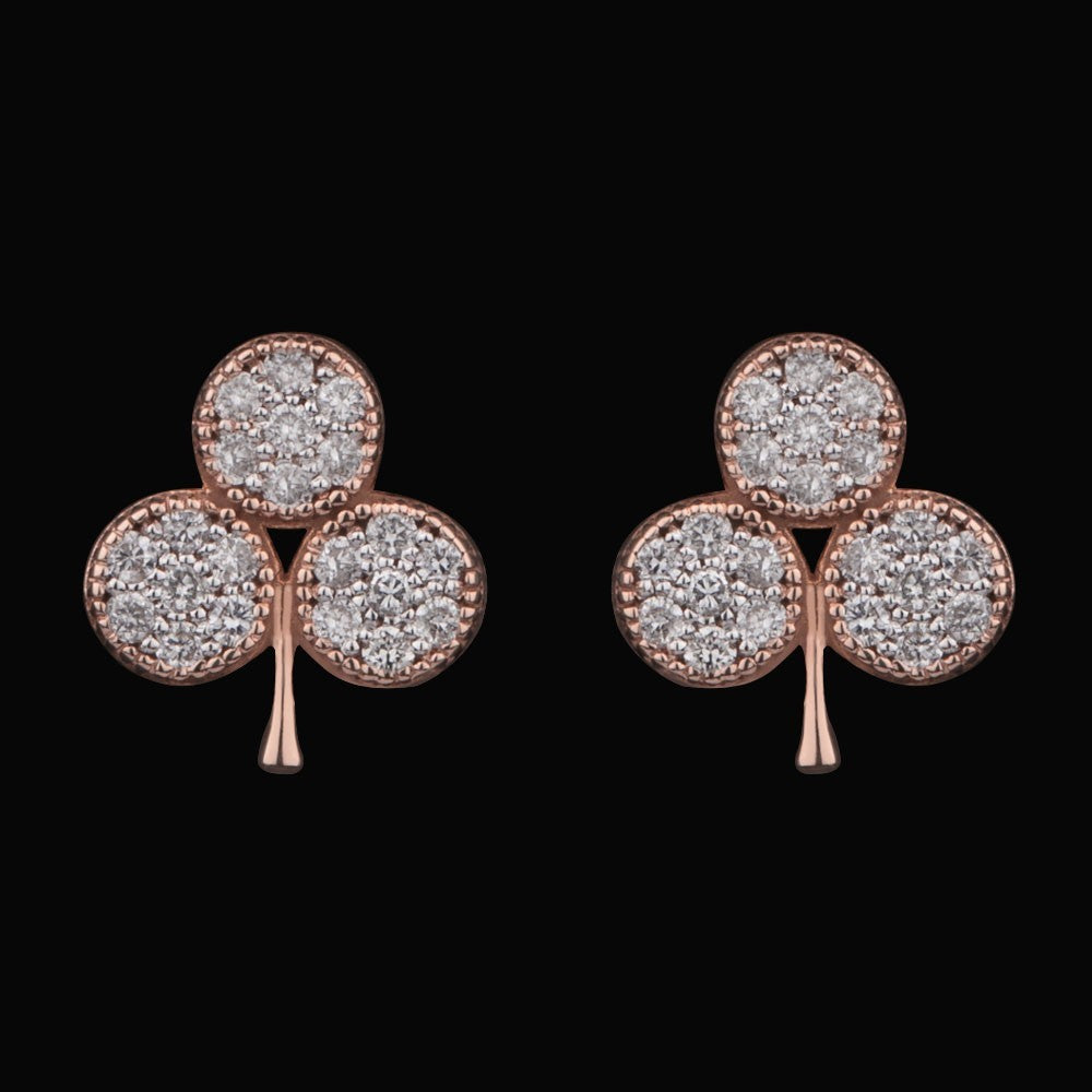 18K Rose Gold Diamond Earrings - 0.23ct SI2-I1-GH