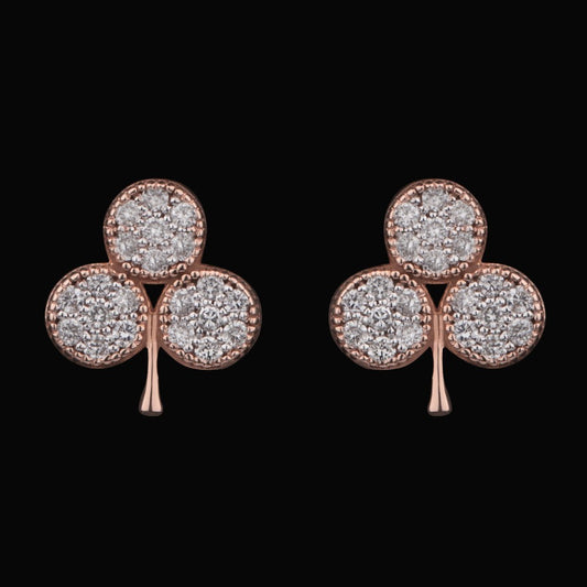 18K Rose Gold Diamond Earrings - 0.23ct SI2-I1-GH