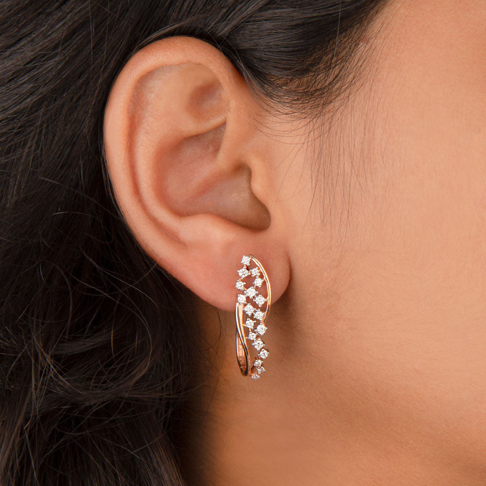 14K Rose Gold Diamond Earrings - 0.59ct VVS-VS-HI