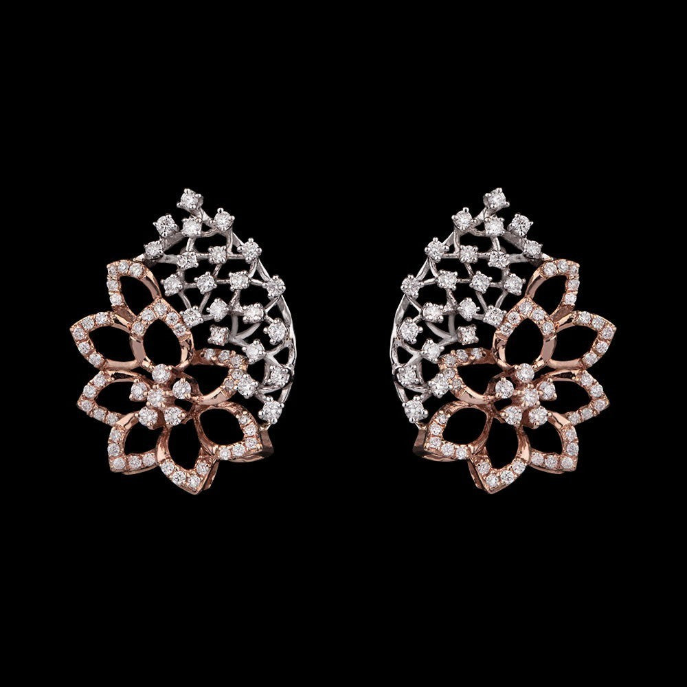 18K Rose Gold Diamond Earrings - 0.6ct VS-GH