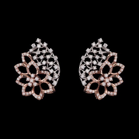 18K Rose Gold Diamond Earrings - 0.6ct VS-GH