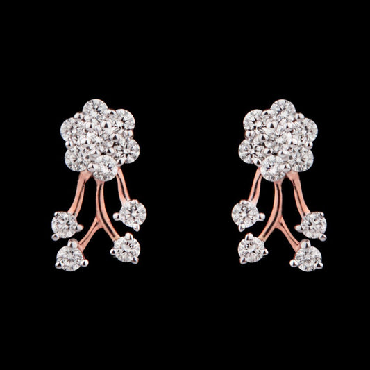 14K Rose Gold Diamond Earrings - 0.31ct VS-SI-HI