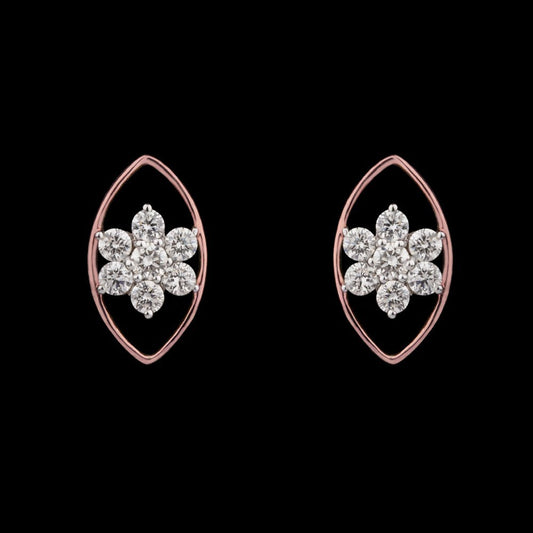 14K Rose Gold Diamond Earrings - 0.25ct VS-SI-HI