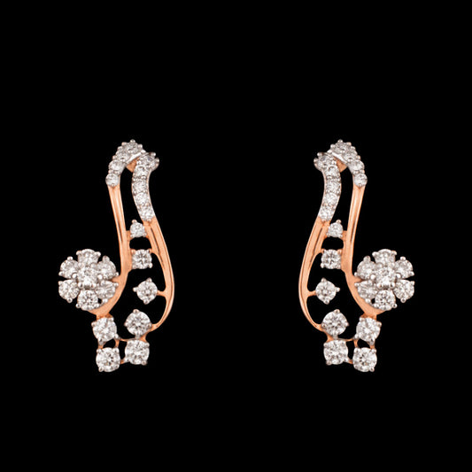18K Rose Gold Diamond Earrings - 0.61ct SI-GH