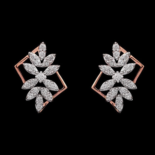 14K Rose Gold Diamond Earrings - 0.5ct VS-GH