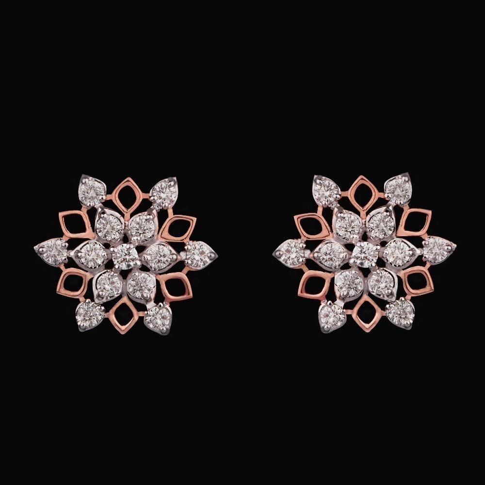 14K Rose Gold Diamond Earrings - 0.46ct VVS-VS-HI