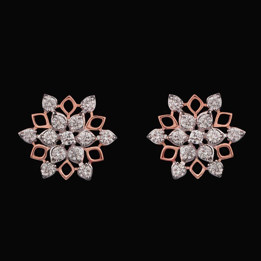14K Rose Gold Diamond Earrings - 0.46ct VVS-VS-HI