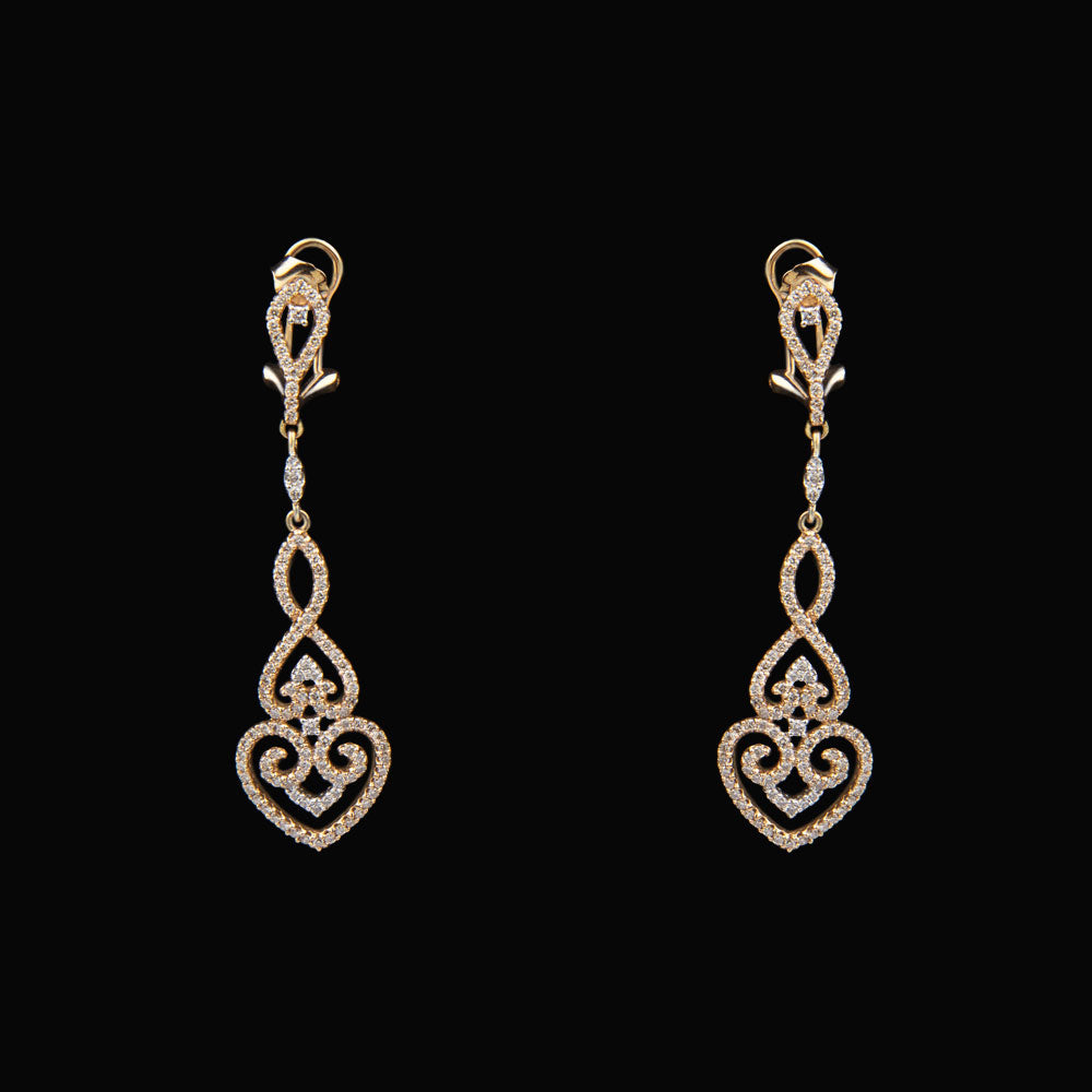 18K Rose Gold Diamond Earrings - 1.18ct SI-IJ