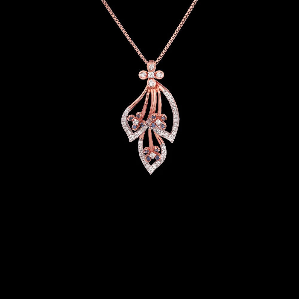 18K Rose Gold Diamond Pendant - 0.39ct SI-GH