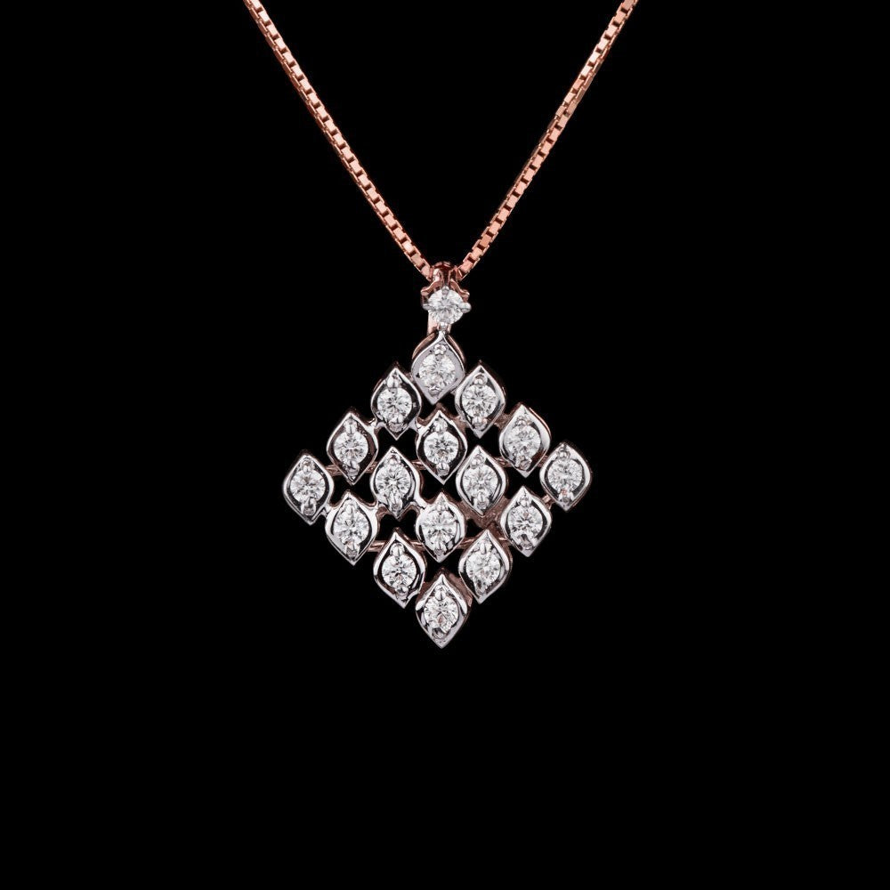 14K Rose Gold Diamond Pendant - 0.4ct VVS-VS-HI