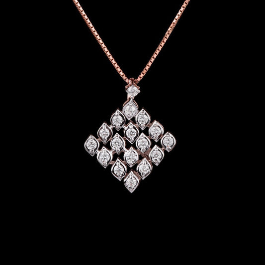 14K Rose Gold Diamond Pendant - 0.4ct VVS-VS-HI