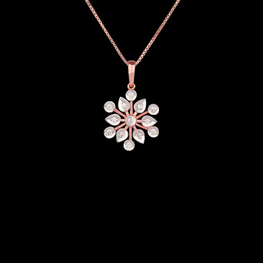 14K Rose Gold Diamond Pendant - 0.28ct VVS-VS-HI