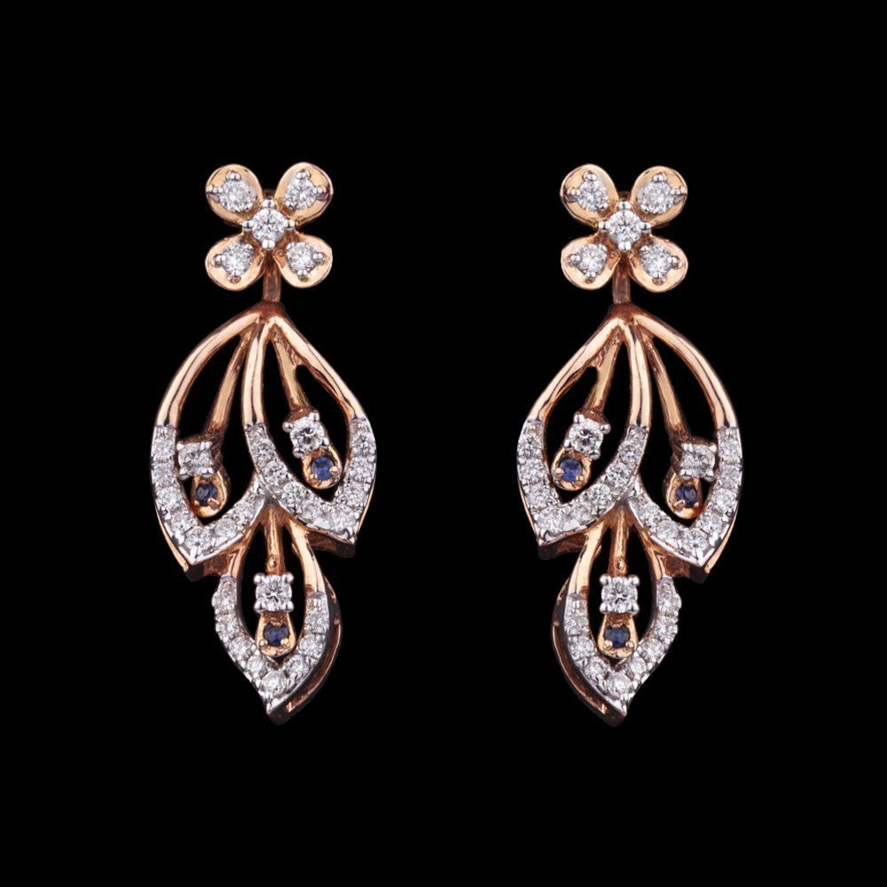 18K Rose Gold Diamond Jewellery - 0.52ct SI-GH with Colour Stones