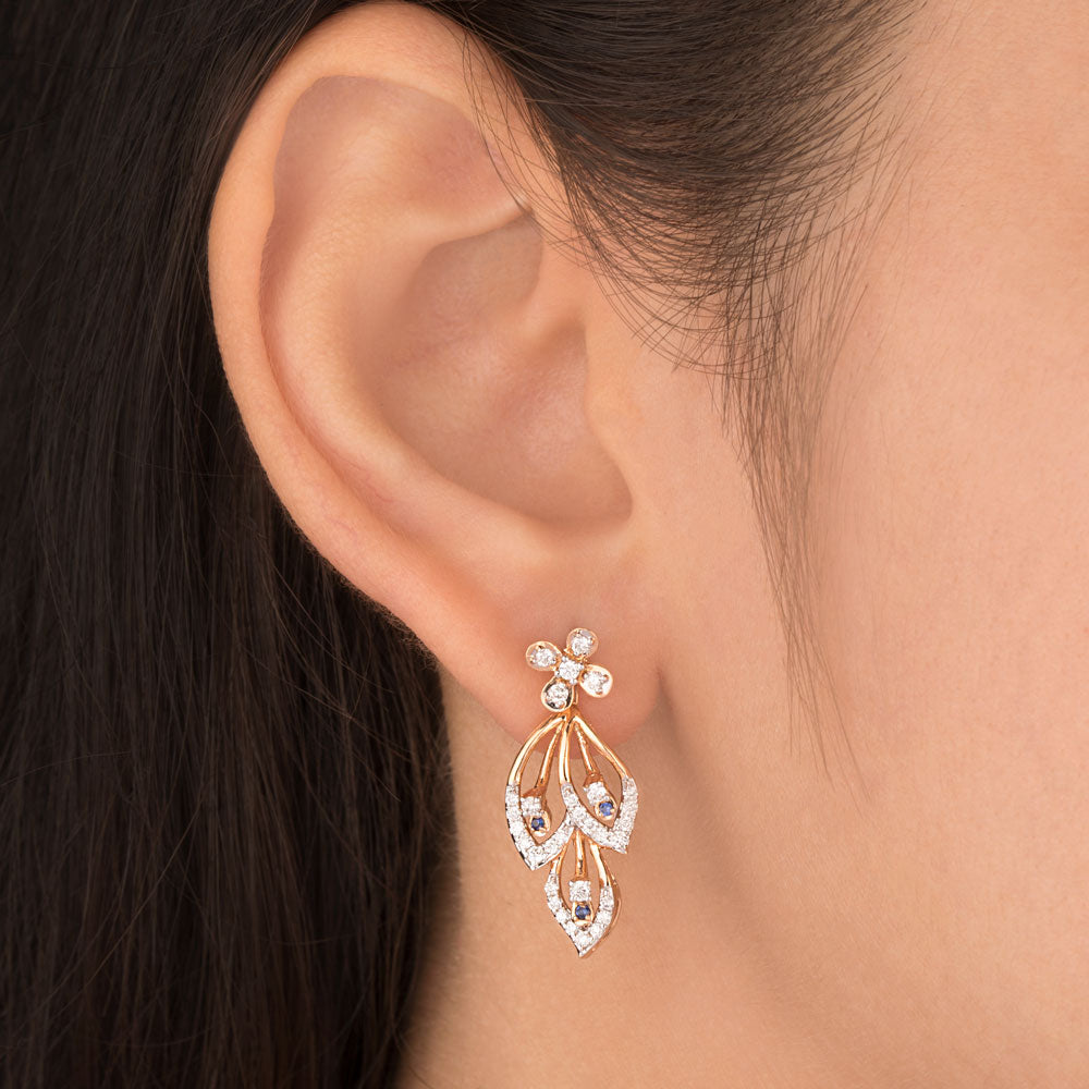 18K Rose Gold Diamond Jewellery - 0.52ct SI-GH with Colour Stones
