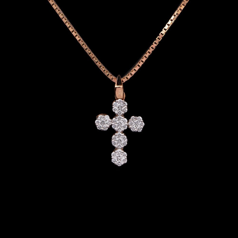 14K Rose Gold Diamond Pendant - 0.24ct VVS-GH