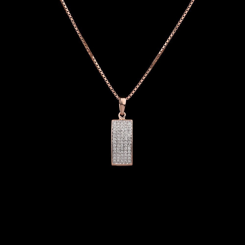 14K Rose Gold Diamond Pendant - 0.15ct VVS-VS-GH