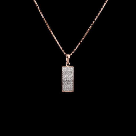 14K Rose Gold Diamond Pendant - 0.15ct VVS-VS-GH