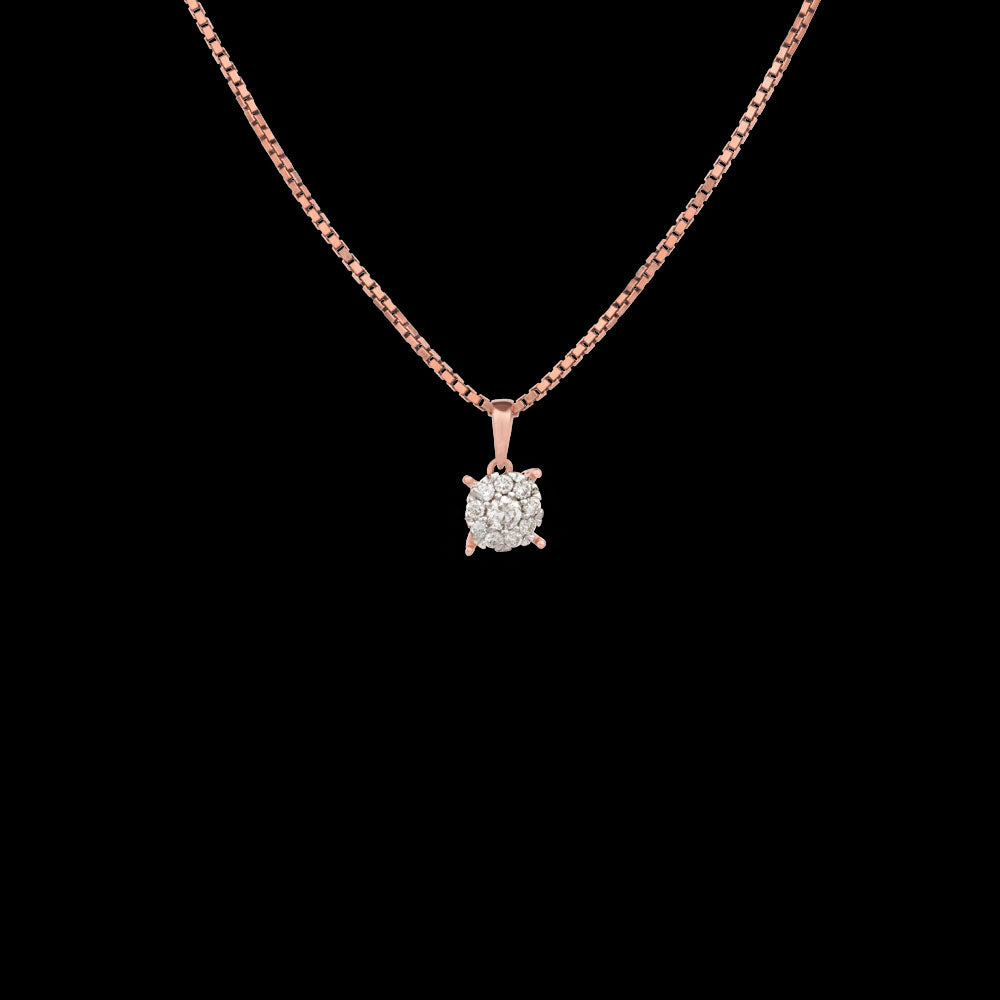 14K Rose Gold Diamond Pendant - 0.1ct SI-IJ