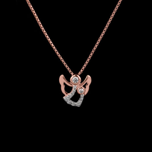 14K Rose Gold Diamond Pendant - 0.14ct SI-IJ
