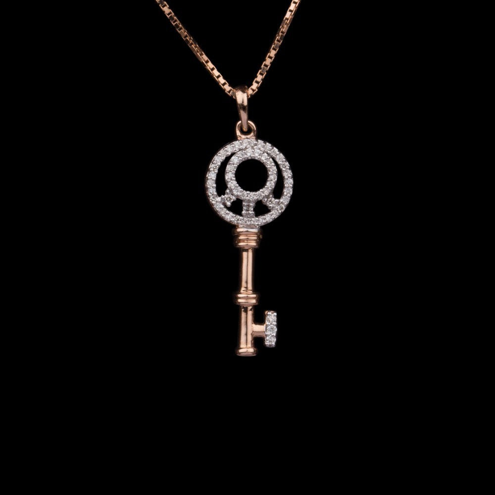14K Rose Gold Diamond Pendant - 0.16ct SI-IJ