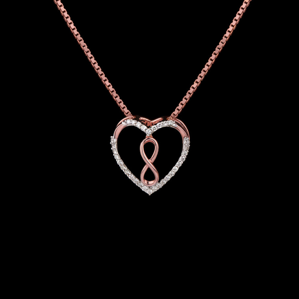 14K Rose Gold Diamond Pendant - 0.16ct SI-IJ